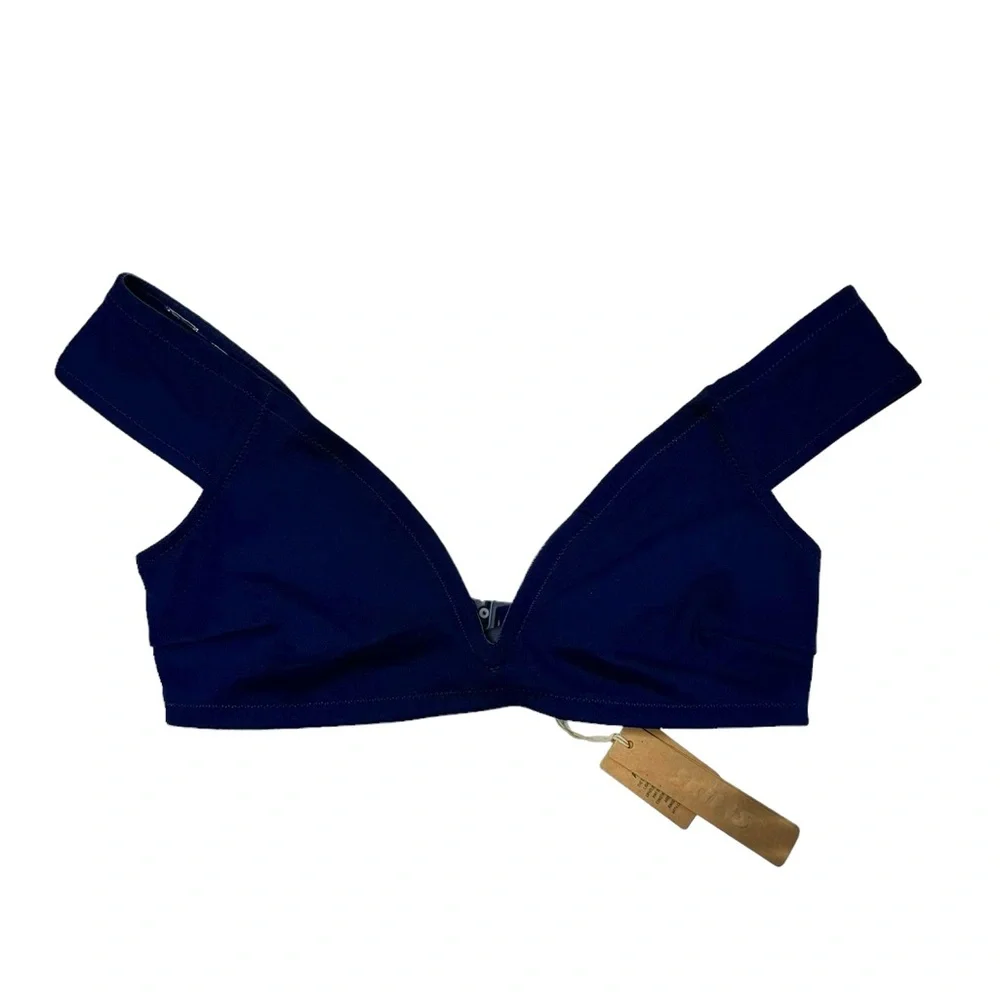 Skims | NWT Off Shoulder Shaping Swim Top Midnight Blue XS